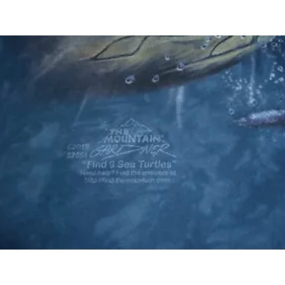 The Mountain Tee Shirt Find 9 Sea Turtles Tie Dye Mermaidcore Mermaid Blue Plus - Picture 4 of 7